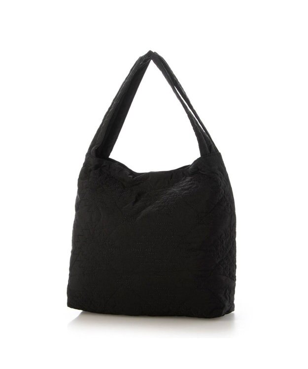 UNBILLION カシュカシュ cachecache / オルテガ柄キルト肩入れトートバッグ ブラック