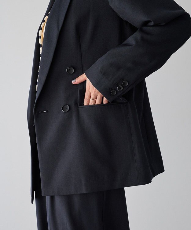 YECCA VECCA ロングテーラードジャケット Navy