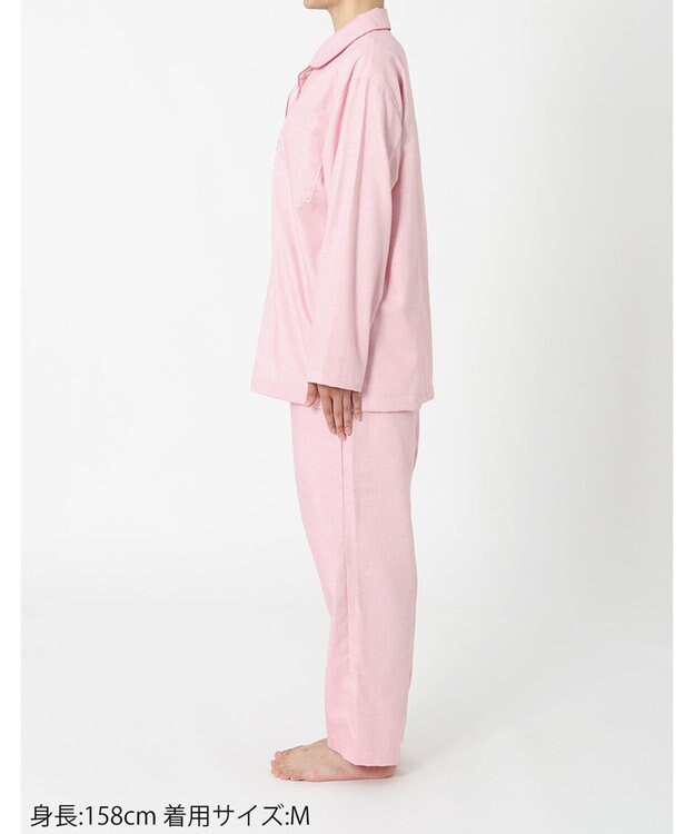 ワコール／睡眠科学 パジャマ 長袖 長ズボン 綿100%（本体） レディース YDX588 睡眠科学／ワコール エンジ