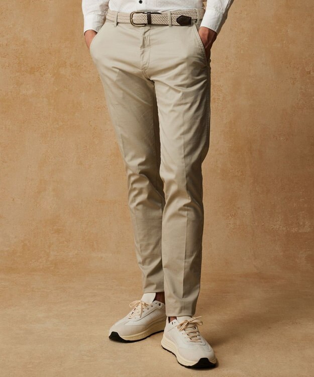 JOSEPH ABBOUD 【ストレッチ/JAPANファブリック】ヴィンテージコットンストレッチ パンツ ライトグレー系