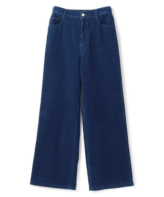BEIGE， 【洗える・Precious 11月号掲載】BANGS / コットンコーデュロイバギーパンツ Indigo