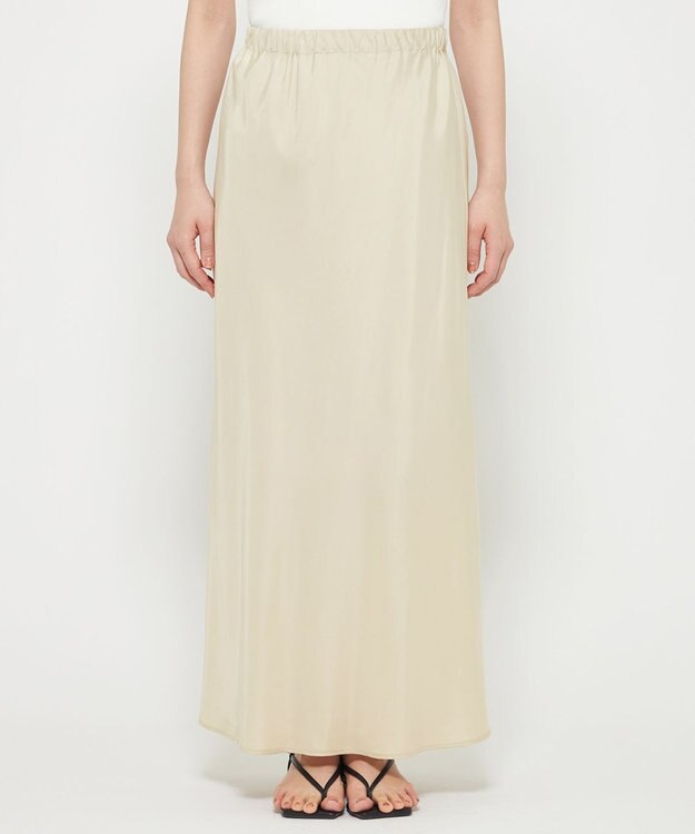 uncrave 【新色追加！】フィブリルシャンブレー フレアスカート ライトベージュ