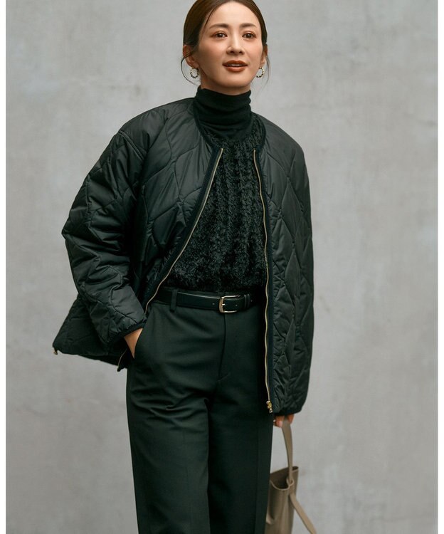 23区 S 【Oggi1月号/CLASSY.11月号掲載】スムージーコットン タートルネック ニット ブラック系