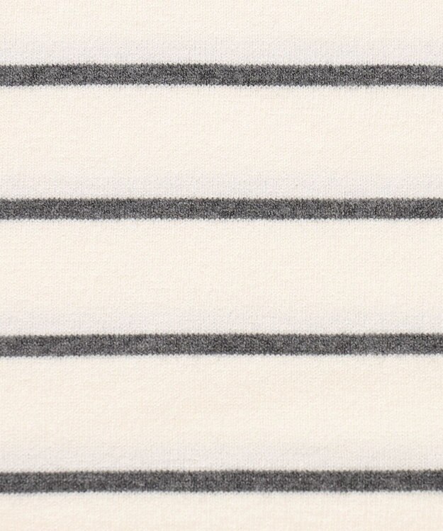 JOSEPH ABBOUD MOUNTAIN 【WEB限定・SPACE/チクチクしない/イージーケア/3シーズン対応】 SNOWYボーダーニットＴシャツ ホワイト系2