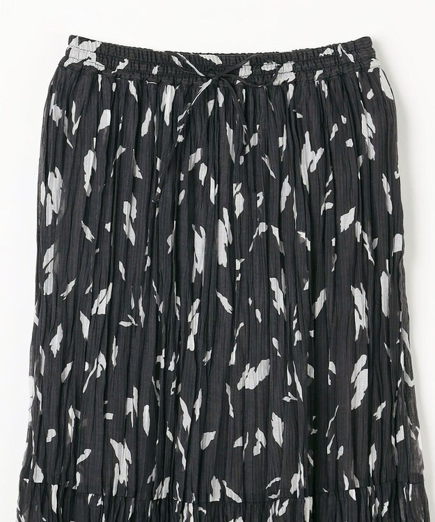 ANY アートドットプリントスカート スレートベース