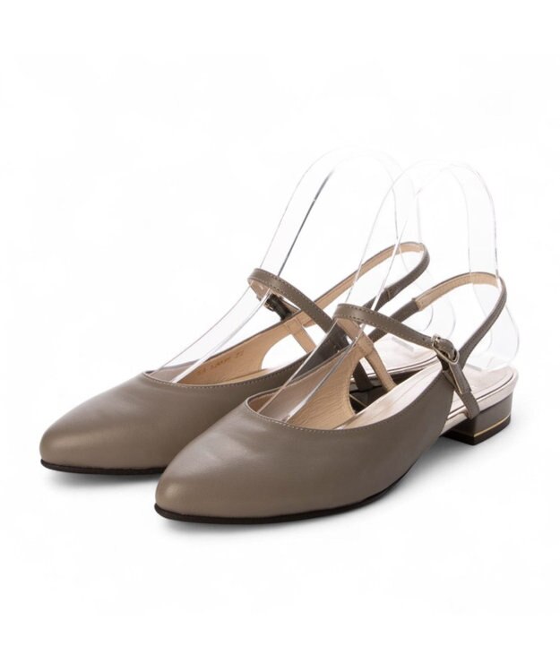 Riz raffinee バックストラップパンプス グレー