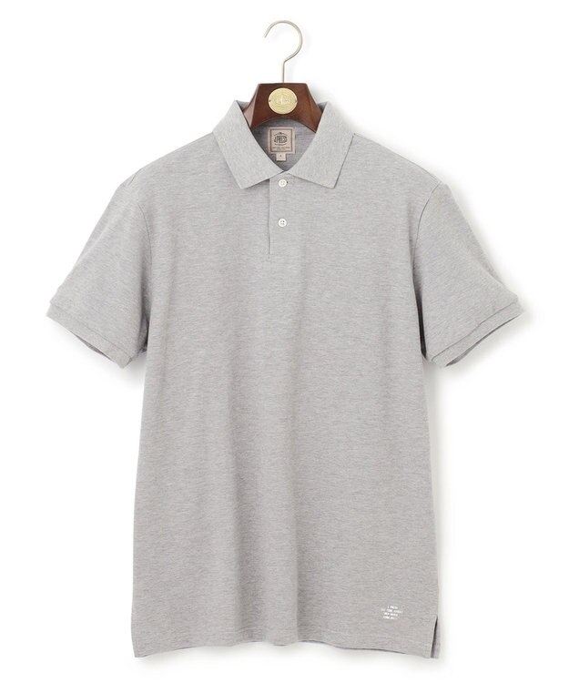 J.PRESS MEN レジメンタル ポロシャツ ライトグレー系