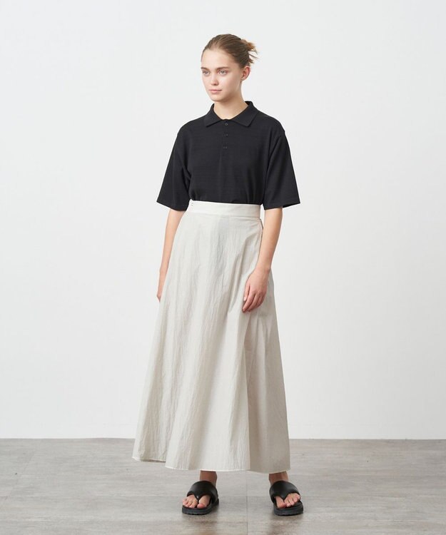 ATON FRESCA KNIT | ポロシャツ BLACK