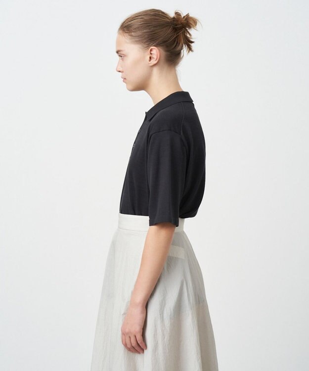 ATON FRESCA KNIT | ポロシャツ BLACK