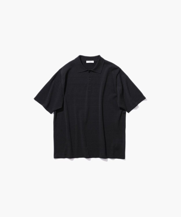 ATON FRESCA KNIT | ポロシャツ BLACK