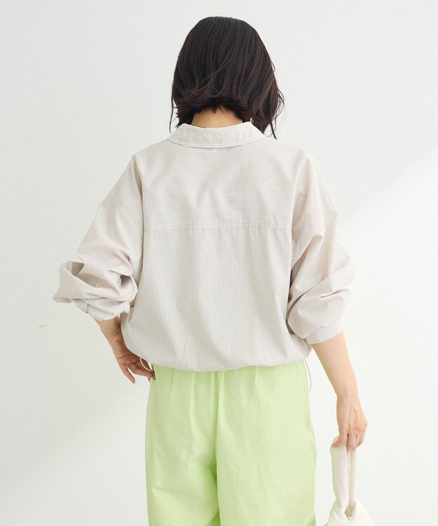 Green Parks イージーケア裾ドロストシャツ Gray