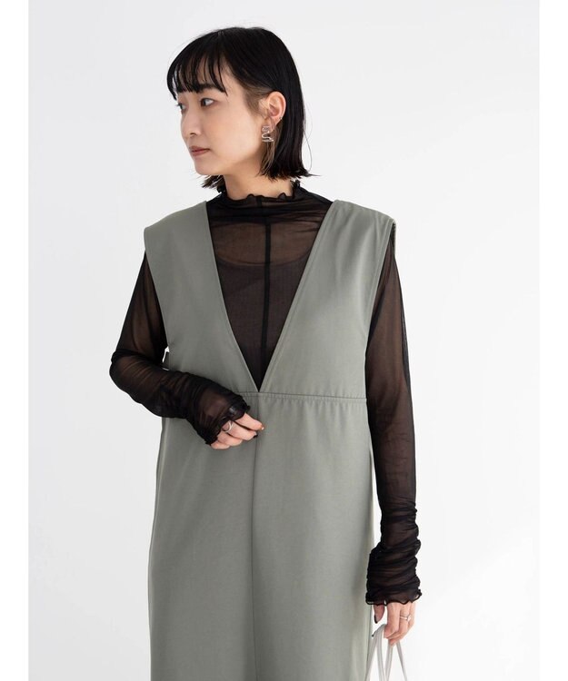 Green Parks ・ＥＬＥＮＣＡＲＥ　ＤＵＥ　ＳＥＴ２点インナー×ジャンスカ Light Khaki