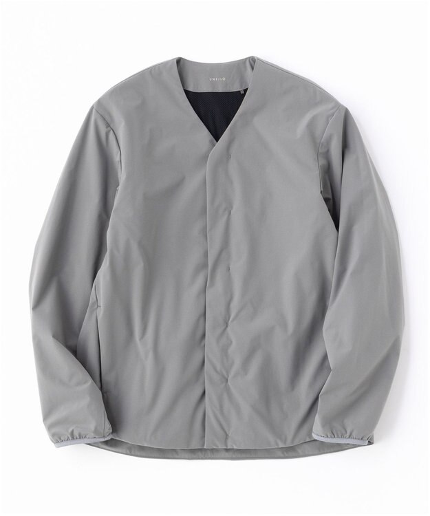 UNFILO MENS 【男女兼用】FINE MOVE+ ノーカラージャケット [23年秋冬商品] グレー