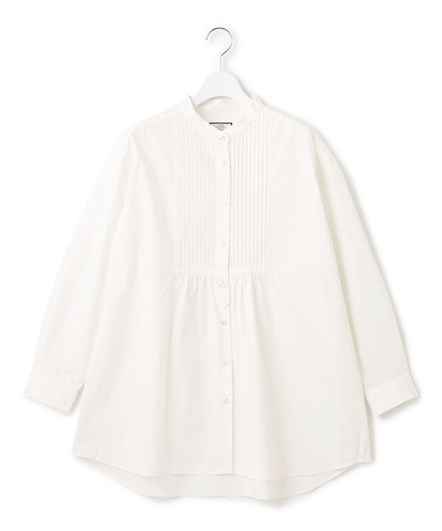 J.PRESS YORK STREET 【WOMEN】コットンバンドカラー ブラウス ホワイト系