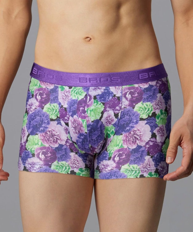 WACOAL MEN ボクサーパンツ 【ハナコトバパンツ】 フロント快適設計 肌あたり軽減設計 誕生日 記念日 前閉じ 下着 メンズ GT3221 /ブロス バイ ワコールメン バイオレット