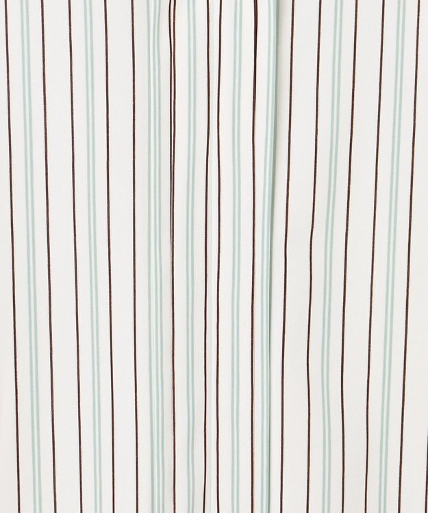 ANY SIS ジョーゼットフロントタック プルオーバー オフストライプ