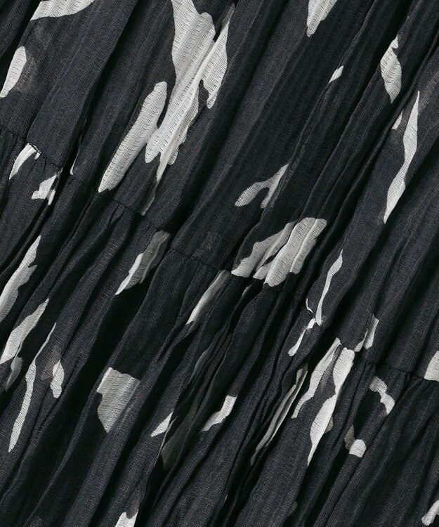 ANY アートドットプリントスカート スレートベース