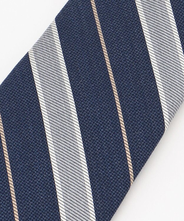 J.PRESS MEN 【LINEN MIX COLLECTION】レジメンタル ネクタイ ネイビー系2