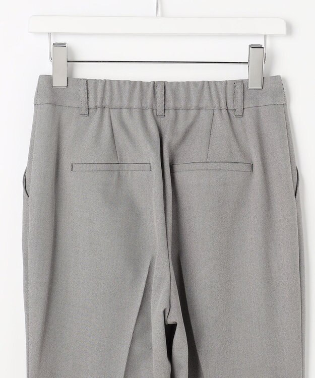 ANY SIS 褒めらレディストレッチ セミフレア テーパードパンツ グレーシャンブレー