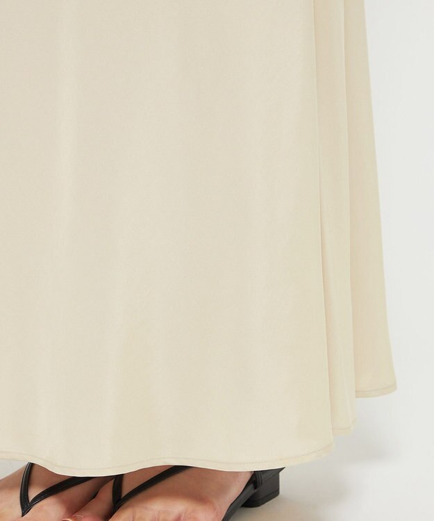 uncrave 【新色追加！】フィブリルシャンブレー フレアスカート ライトベージュ