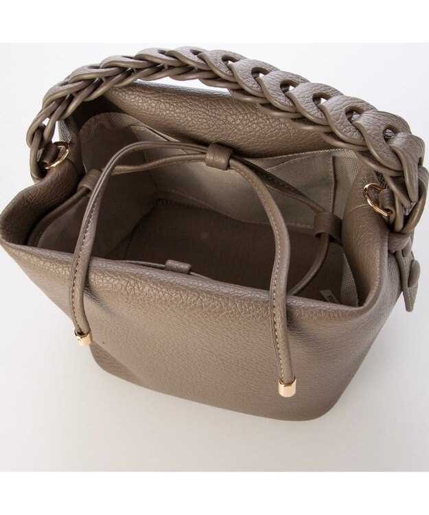 UNBILLION カシュカシュ cachecache / パッチワークハンドル合皮ミニショルダー オーク