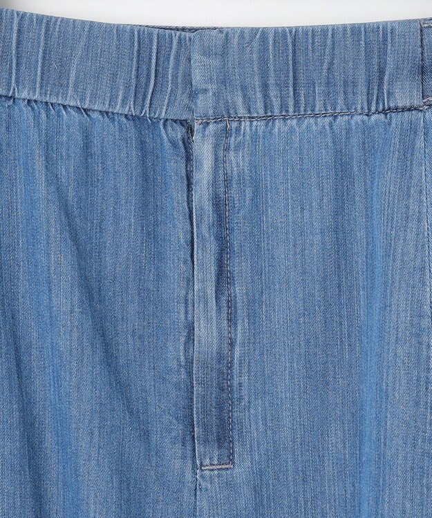 J.PRESS LADIES 【洗える】5ozバージラコンパクト スカート ダルブルー系