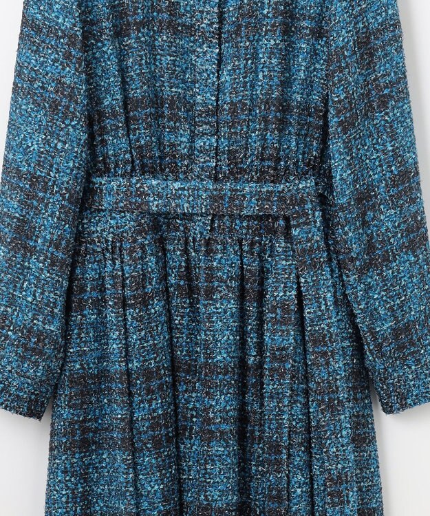 組曲 ギミックチェックツイード ワンピース ネイビー系5