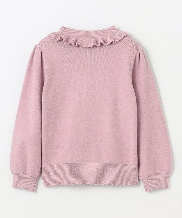 ANY KIDS 首フリルしあわせタッチニット ピンク