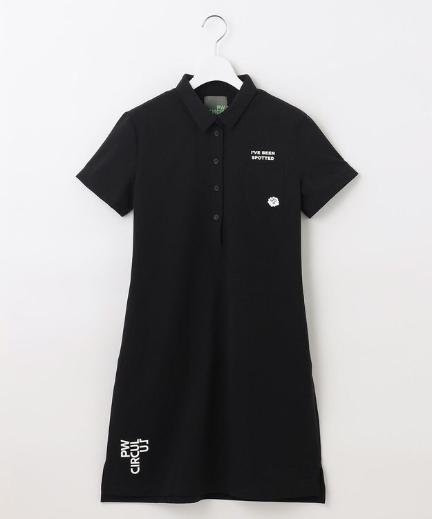 PW CIRCULUS 【WOMEN】【ストレッチ/通気性】ドットエアー ライトワンピース ブラック系