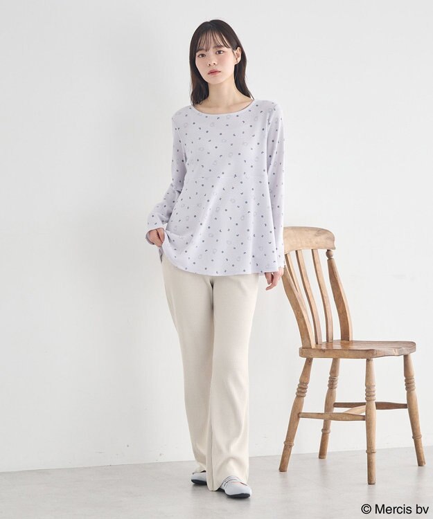 earth music&ecology 【予約】miffy/earth おやすみイラストT ブルー