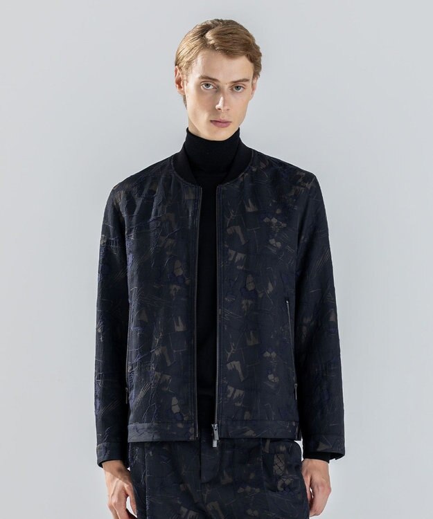 JOSEPH HOMME 【新柄】モロッカンジャガード ジップアップブルゾン ブラック系5