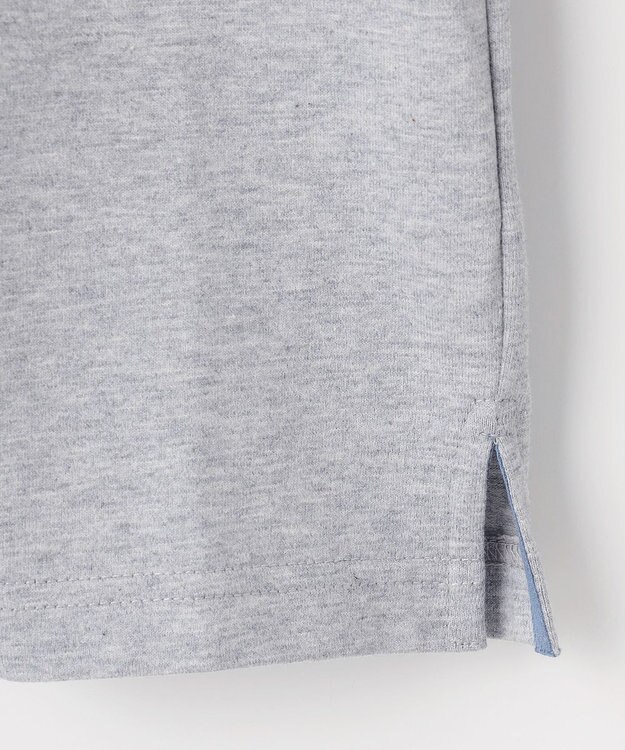 J.PRESS KIDS 【140-170cm】40/2天竺襟付き Vネック ポロシャツ ライトグレー系