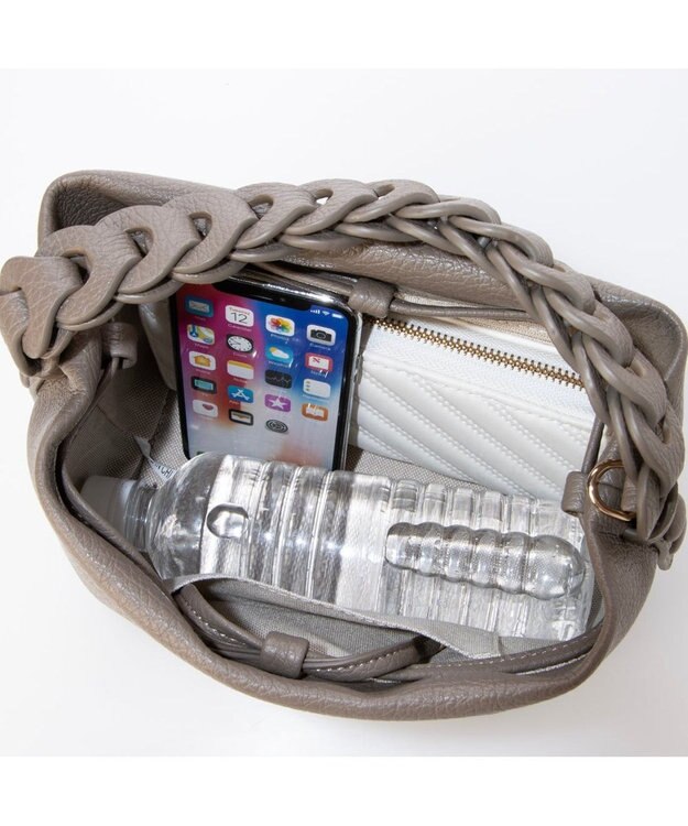 UNBILLION カシュカシュ cachecache / パッチワークハンドル合皮ミニショルダー オーク