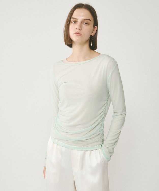 GRACE CONTINENTAL レイヤードカットトップ ライトグリーン