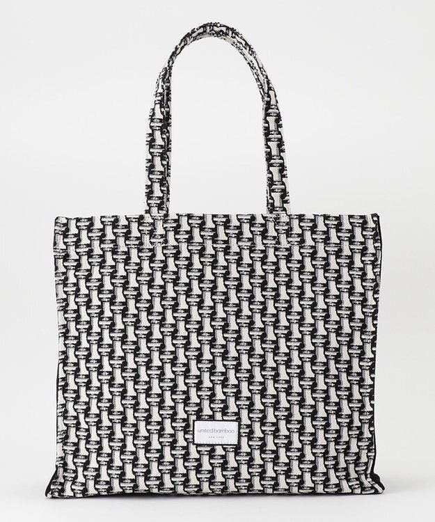united bamboo ジャカードトートバッグ ブラック系1