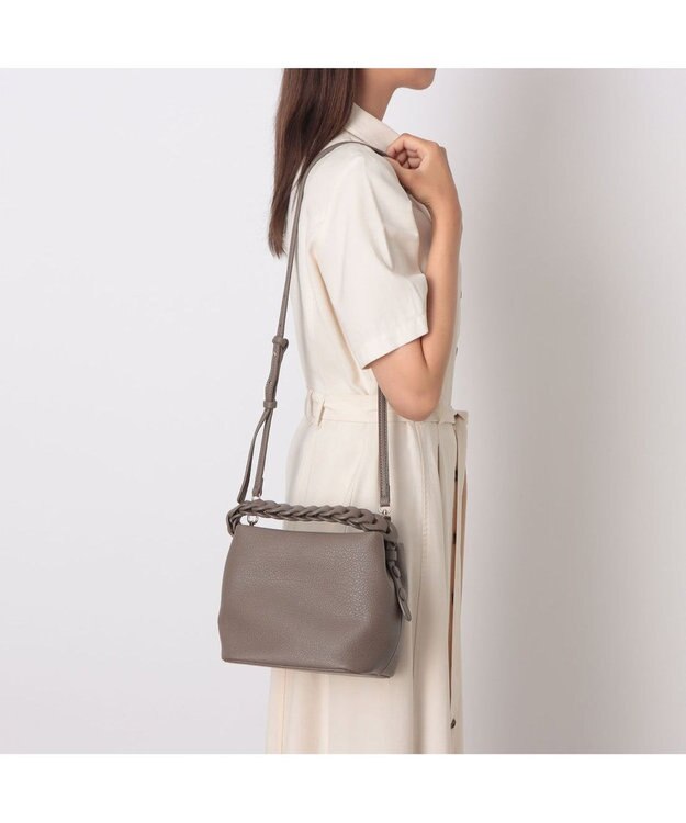 UNBILLION カシュカシュ cachecache / パッチワークハンドル合皮ミニショルダー オーク