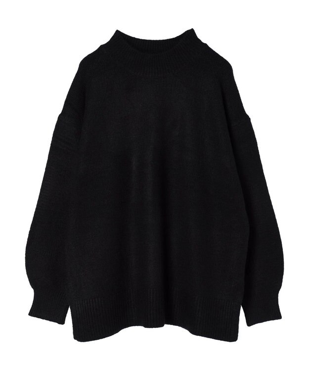 earth music&ecology ＦＬＵＦＦＹハイネックチュニック Black