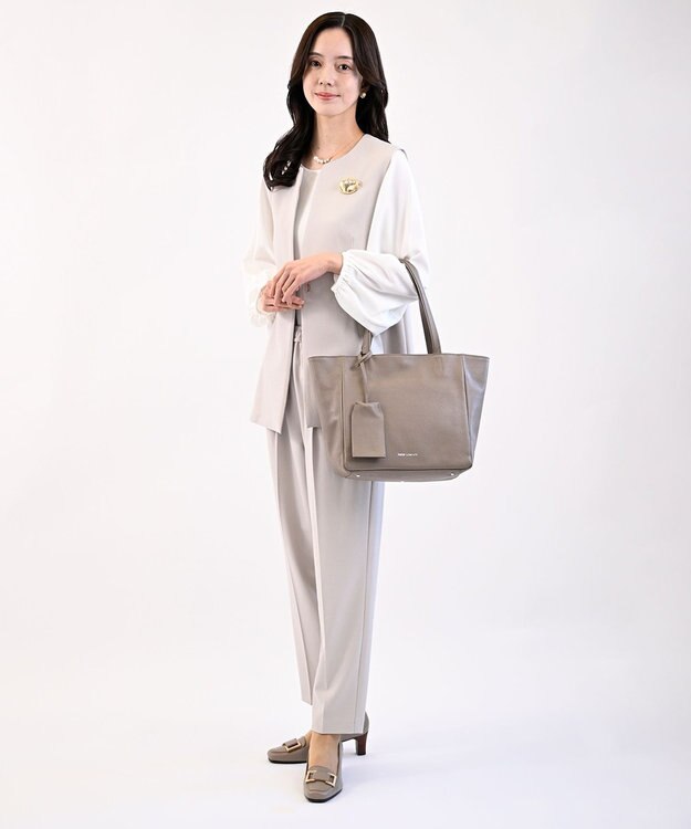 Pointer 日本製 本革バックルパンプス オークグレー