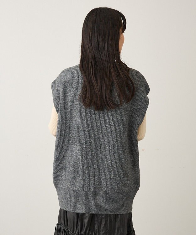 CRAFT STANDARD BOUTIQUE Ｖネックオーバーサイズニットベスト Gray Mixture