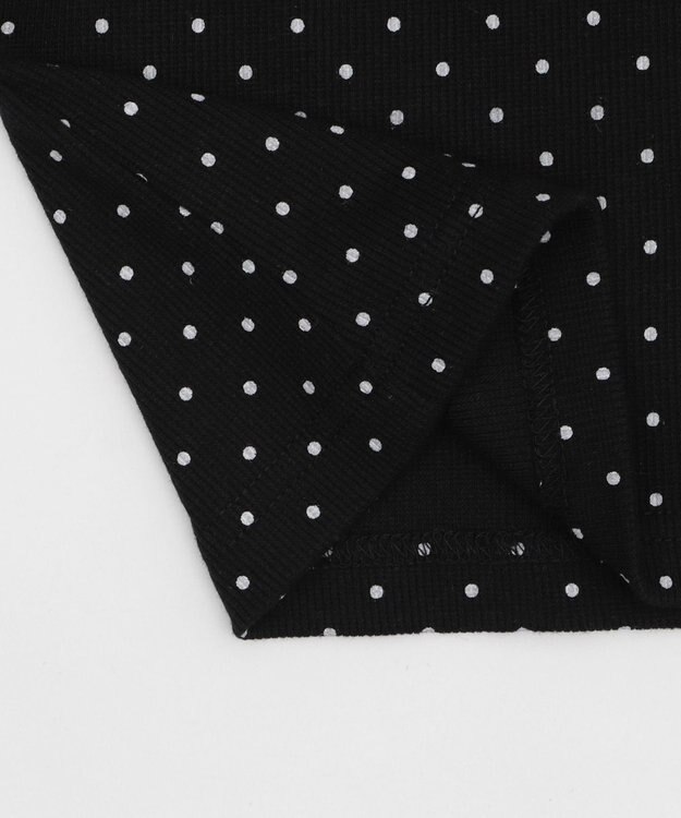 WEGO 【カップ付きインナー】ドット柄レースlカップインタンク ブラック