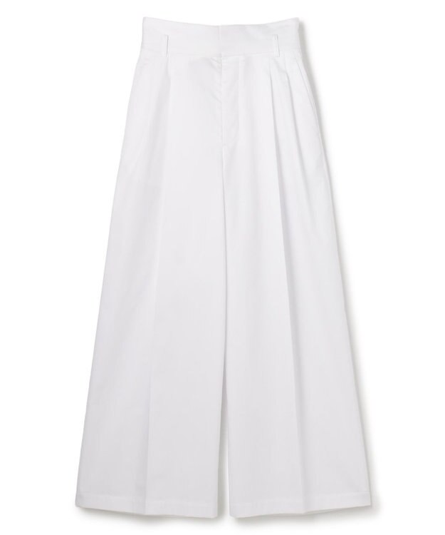 uncrave コットンクロスプレーン ワイドトラウザー オフ