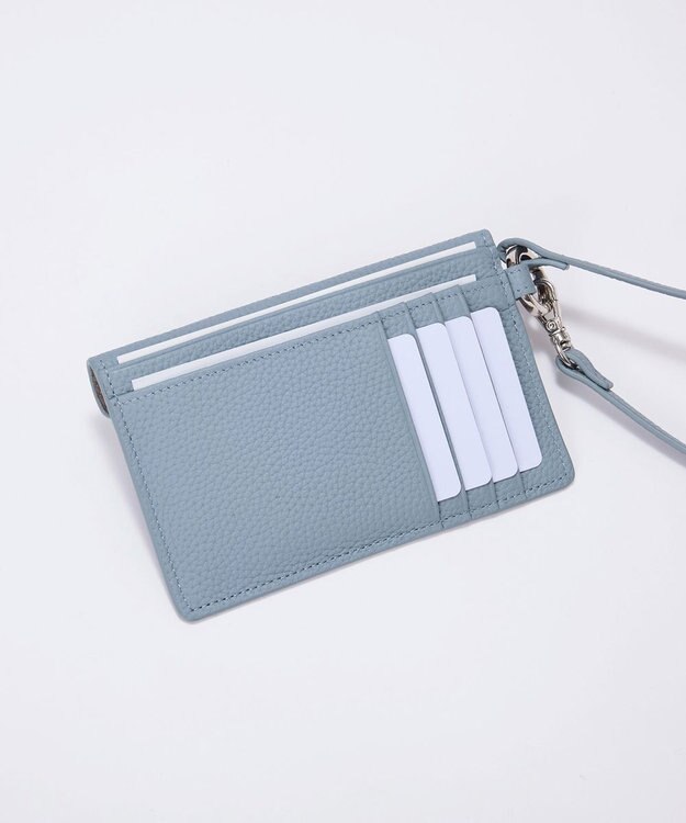 TOPKAPI 【Breath TOPKAPI】DUAL デュアル シュリンクレザー バイカラー フラグメントケース　薄型 / 軽量 ブルーグレー