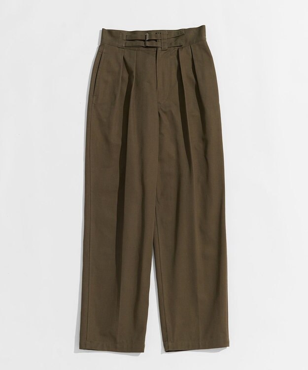 LENO DOUBLE BELTED GURKHA TROUSERS 《UNISEX》 ダブルベルトグルカパンツ KHAKI