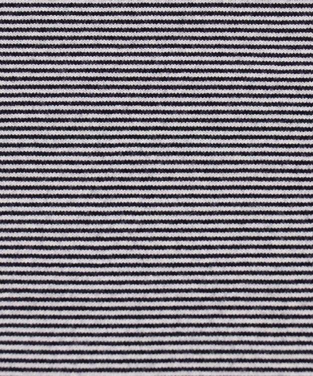 JOSEPH ABBOUD MOUNTAIN 【WEB限定・SPACE/チクチクしない/イージーケア/3シーズン対応】 SNOWYボーダーニットＴシャツ ネイビー系1