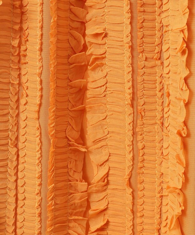 Green Parks ジャガードストライプフリルＩラインスカート Orange