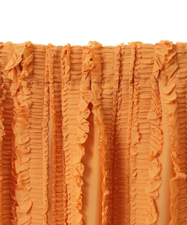 Green Parks ジャガードストライプフリルＩラインスカート Orange