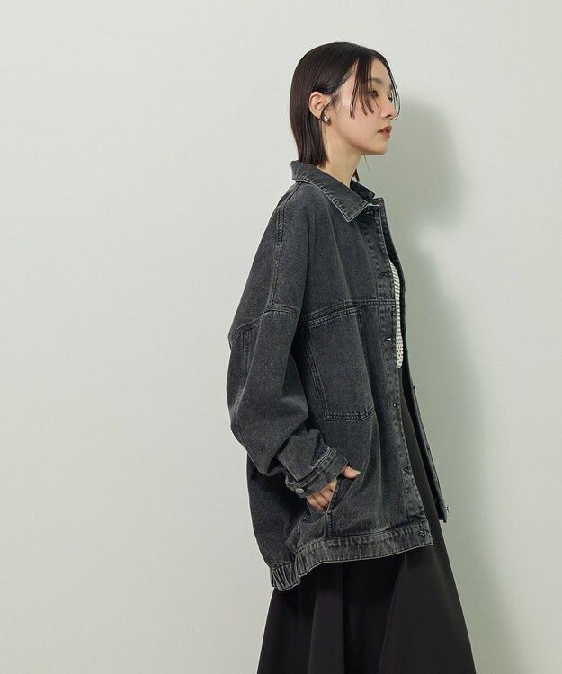 Green Parks ＢＩＧシルエットＧジャン Black