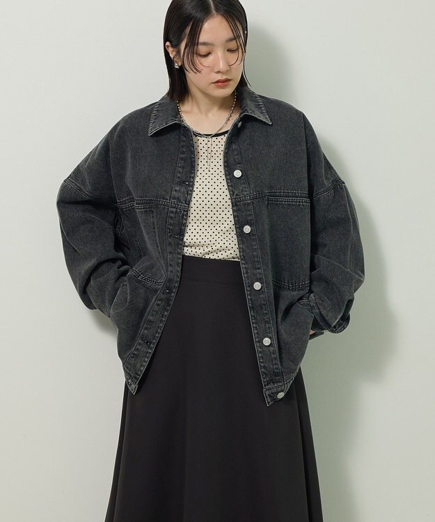 Green Parks ＢＩＧシルエットＧジャン Black