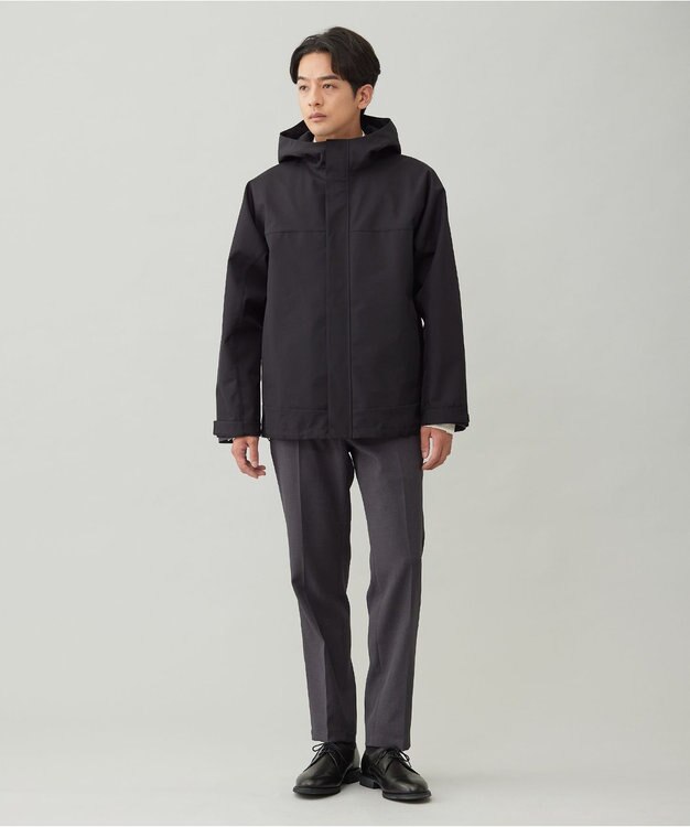 UNFILO MENS 防風撥水 フードブルゾン ブラック