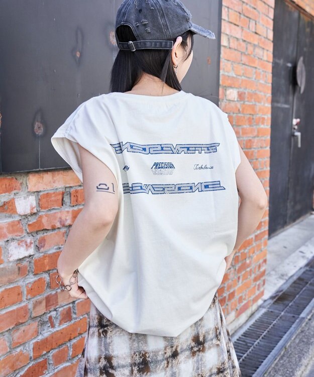 WEGO 【ユニセックス着用ITEM/MLサイズ展開】ヴィンテージライクグラフィックノースリーブ 柄11